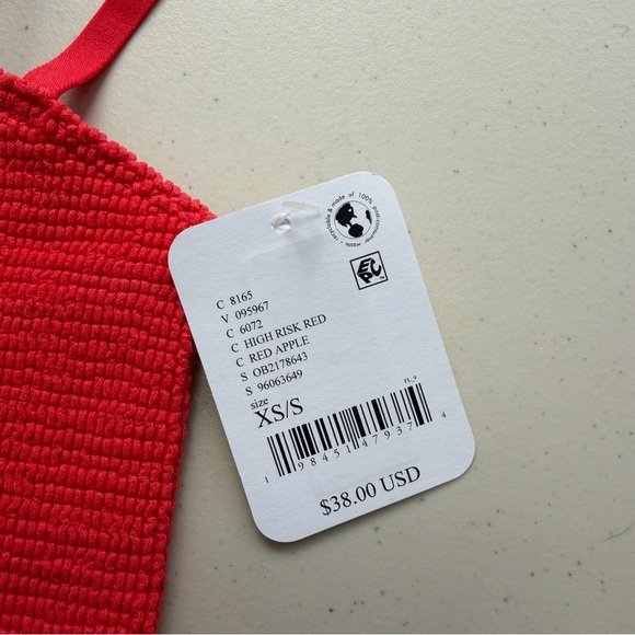 FREE PEOPLE INTIMATELY THE RIB I REACH FOR Longline Bralette Red Apple XS/S - Picture 4 of 8